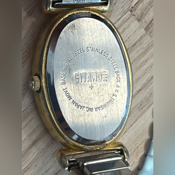 Gitano Ladies Watch Two Tone Stretch Bracelet Gorgeous Open Gear Dial - Picture 6 of 9